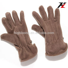 Einfache braune Fleece-Handschuhe mit billigem Bodenpreis